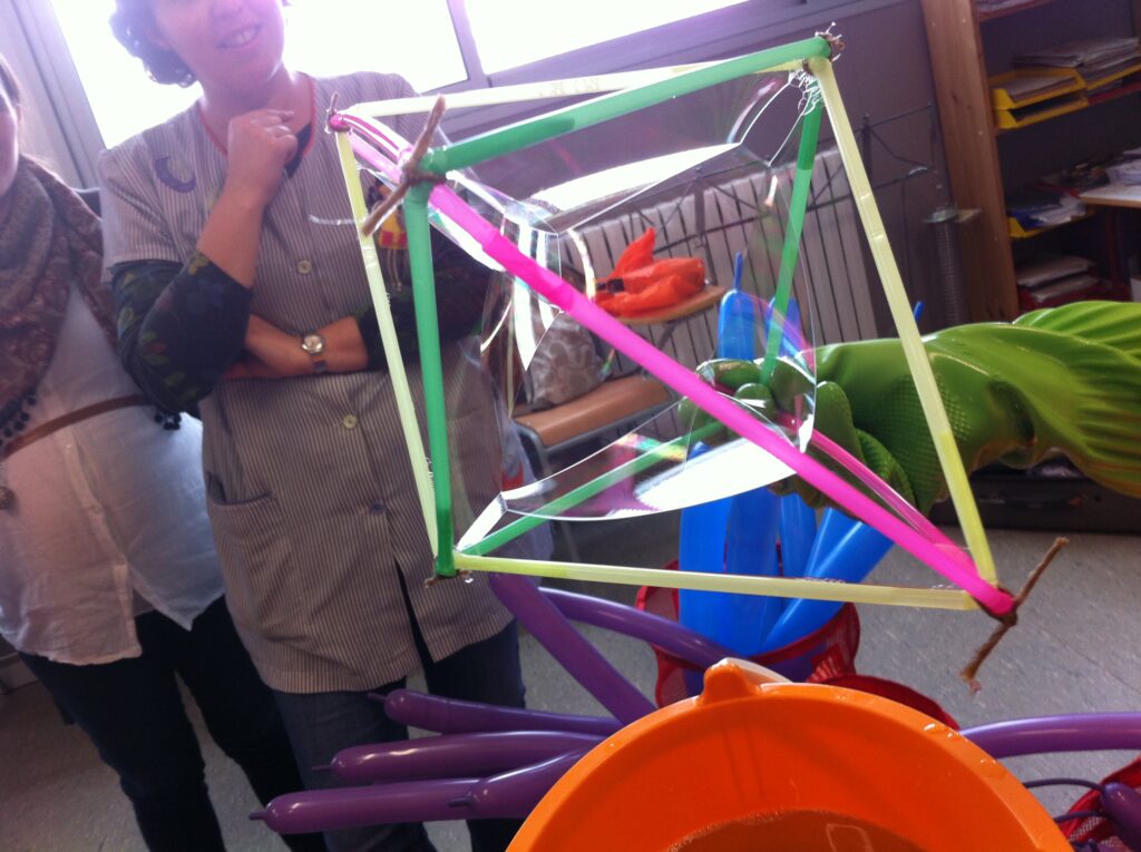 Teacher workshop shape bubbles inset octahedron puzzle