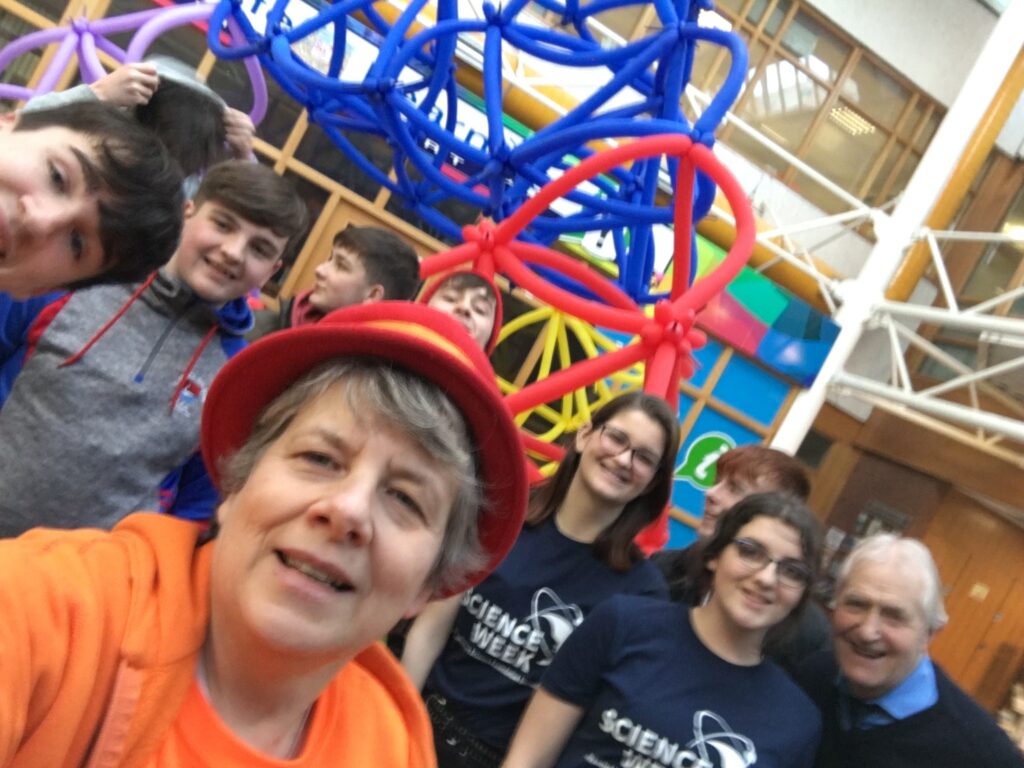 Giant Balloon Tetrahedron at SETU during Maths Week Ireland