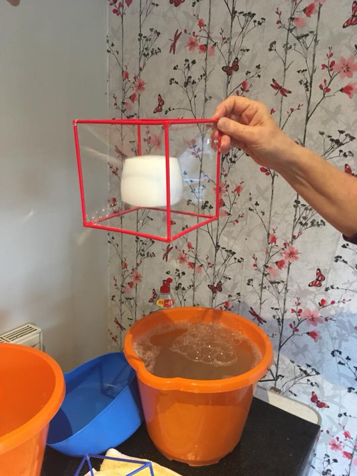 Cubic smoke bubble